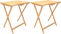 Folding TV Tray Table Set of 2, Bamboo M332471
