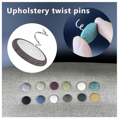 12 Pack Grey Blue Upholstery Pins D684