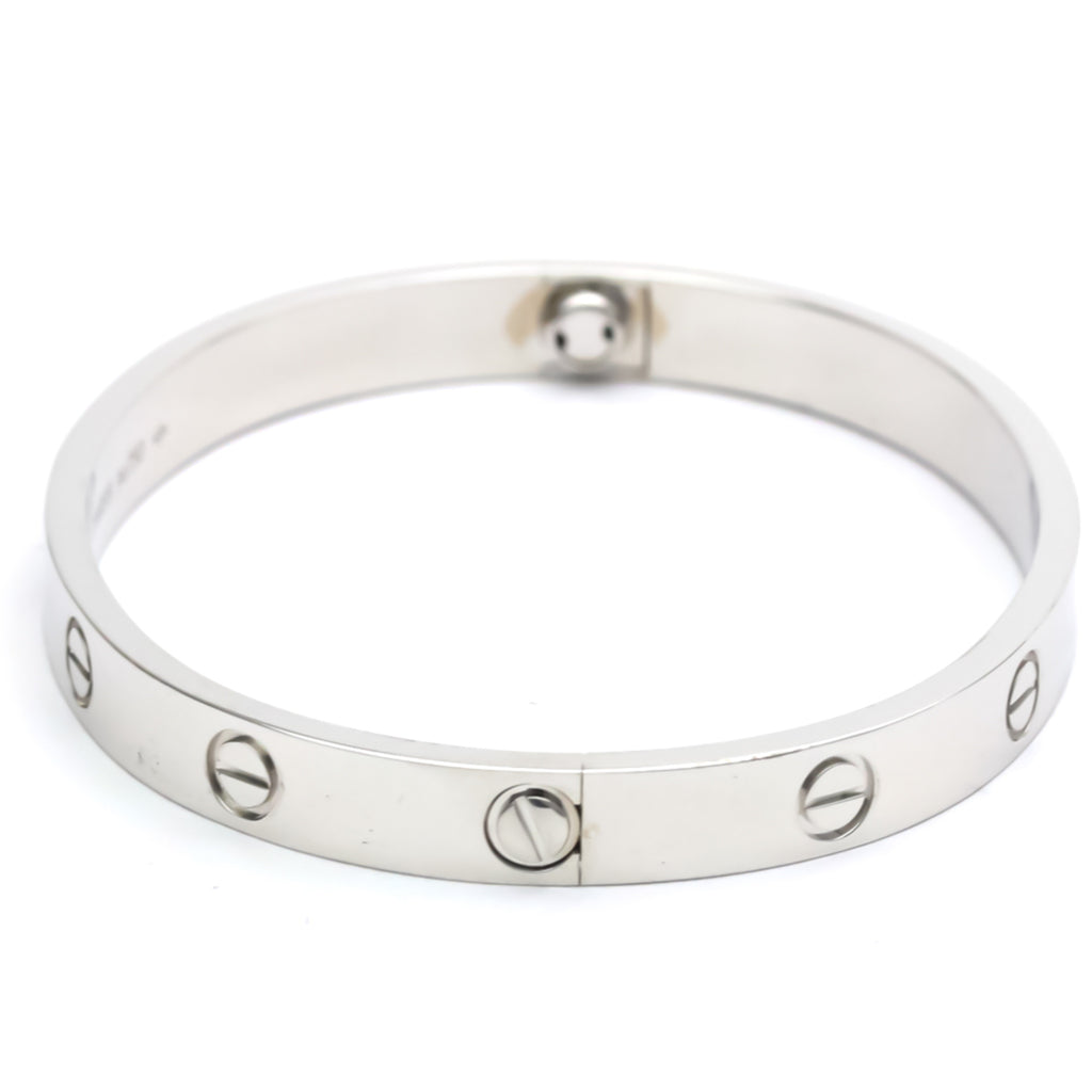 18K White Gold Love Bracelet Bangle B451060
