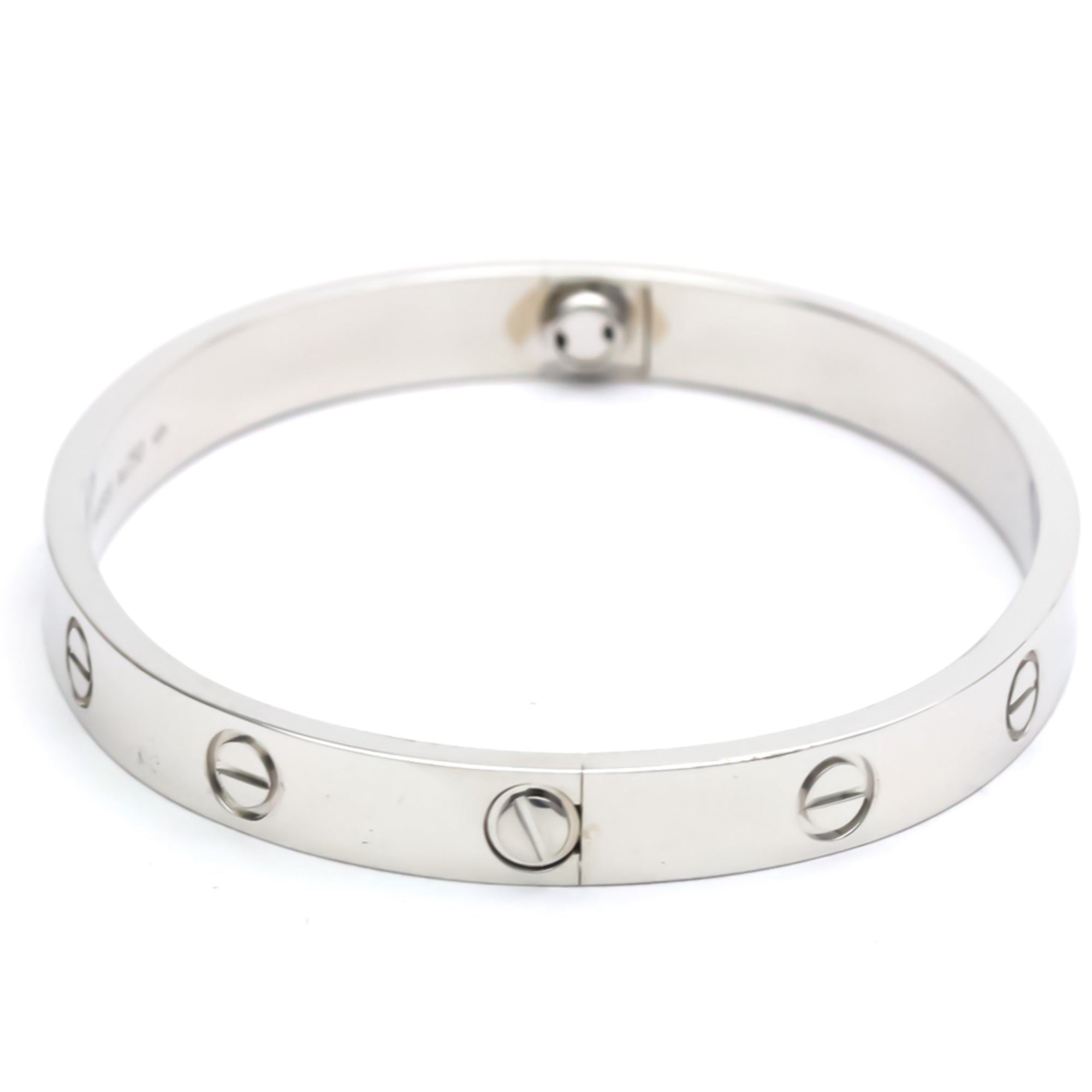 18K White Gold Love Bracelet Bangle B451060