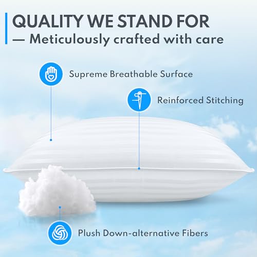 King Size Bed Pillows Set of 2 Cooling Microfiber Pillows P1958