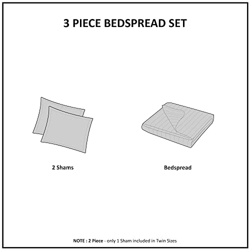 Cream King 3 Piece Reversible Quilt Set X93128