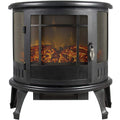 Black Free Standing Electric Fireplace Stove J64465