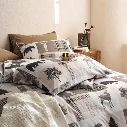 Rustic Comforter Set, 3 Pieces, Taupe, Queen Size W108612
