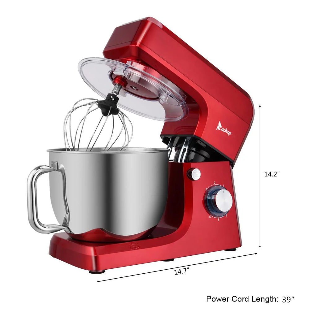 Red 7.5Quart Stainless Steel Bowl Electric Mixer S133