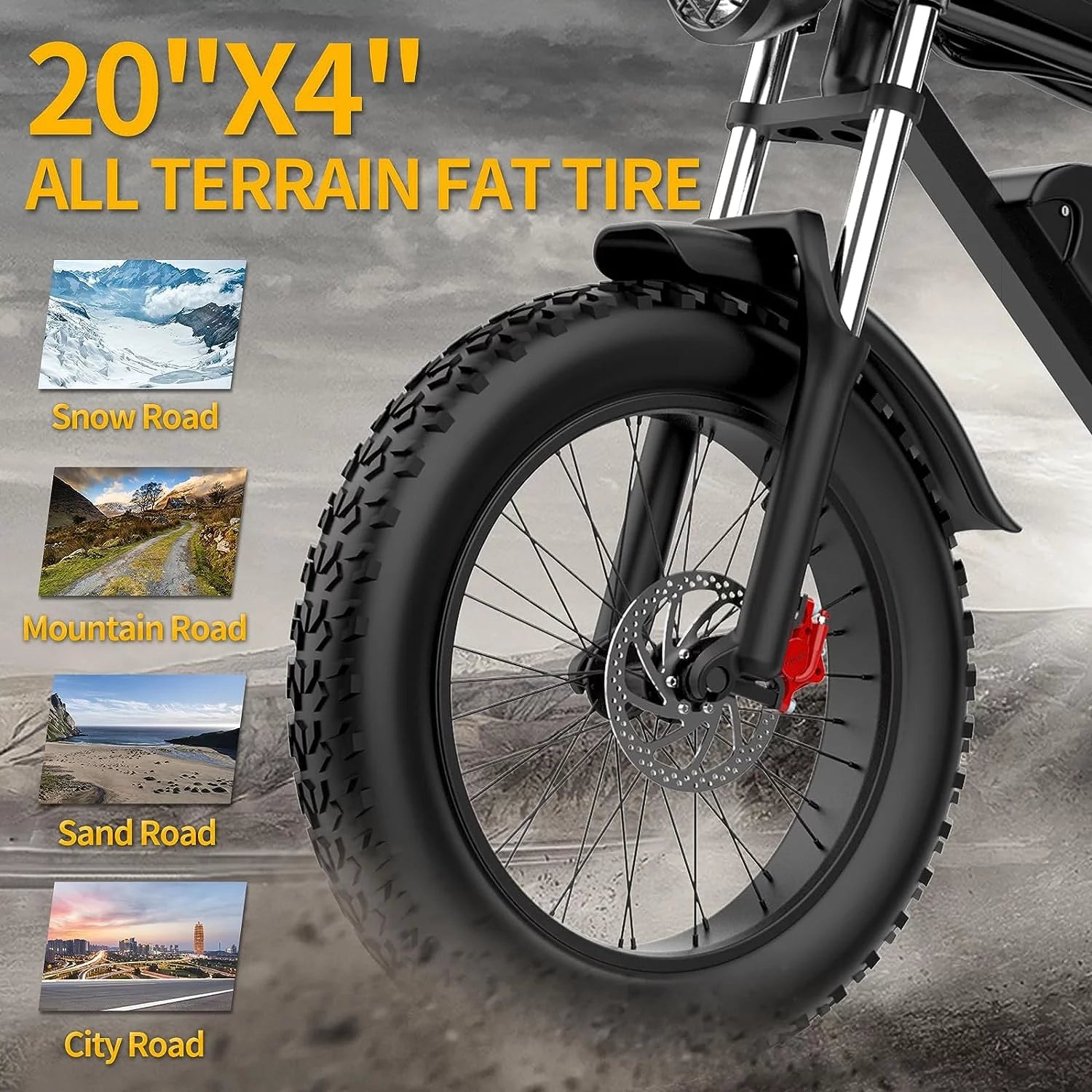 20" Fat Tire 1000W Electric Bike with Removable 48V/20Ah Battery W163900