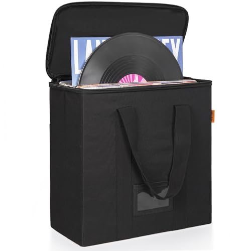 Vinyl Record Storage Box with Lids and Handle for 12 inch LP I373