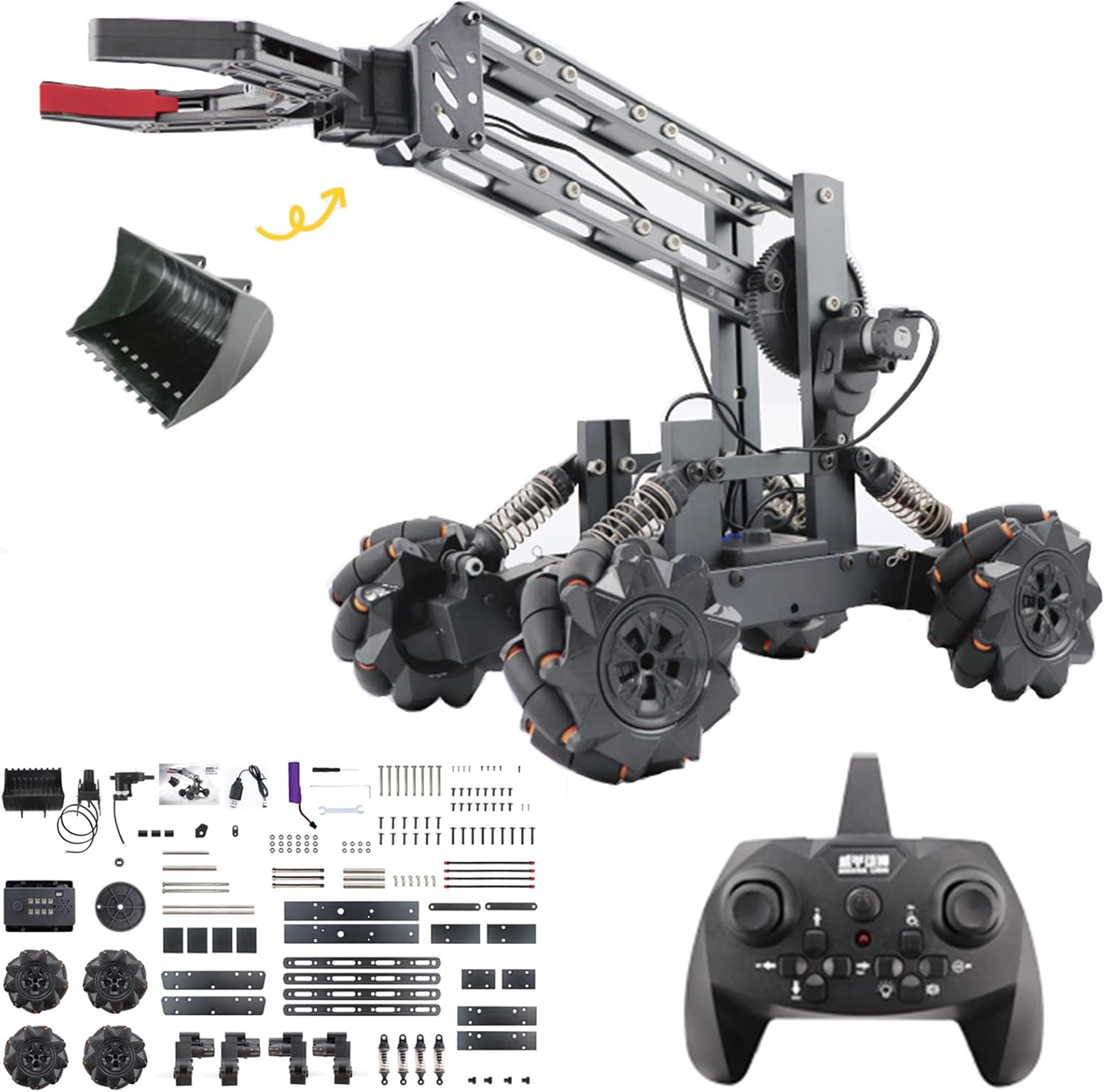3-in 1 Science Kits with 4-DOF Robotic Car, Electronic Programming DIY Toy F836