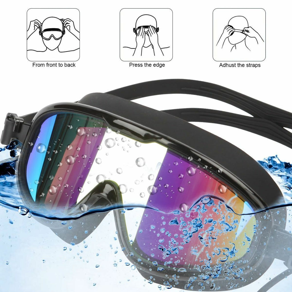 Swimming Goggles Anti-Fog UV Protection Diving Snorkeling F2454