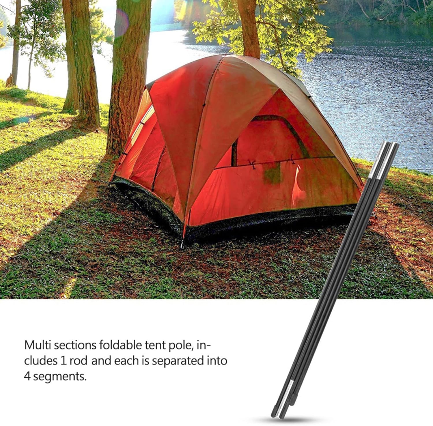7MM Fiberglass Tent Replacement Support Poles 4 Sections G659286