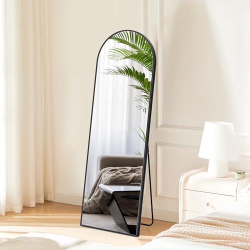 64"x21" Arched Full Length Mirror with Aluminum Alloy Thin Frame R4465