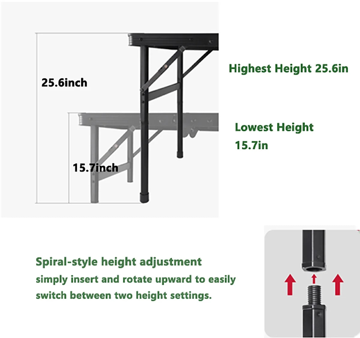 Folding Aluminum Grill Table V630