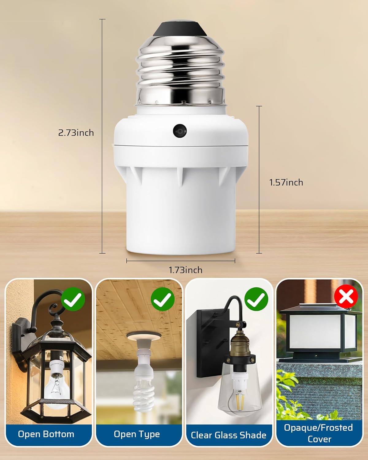Light Sensor Socket with Motion Sensor L357009