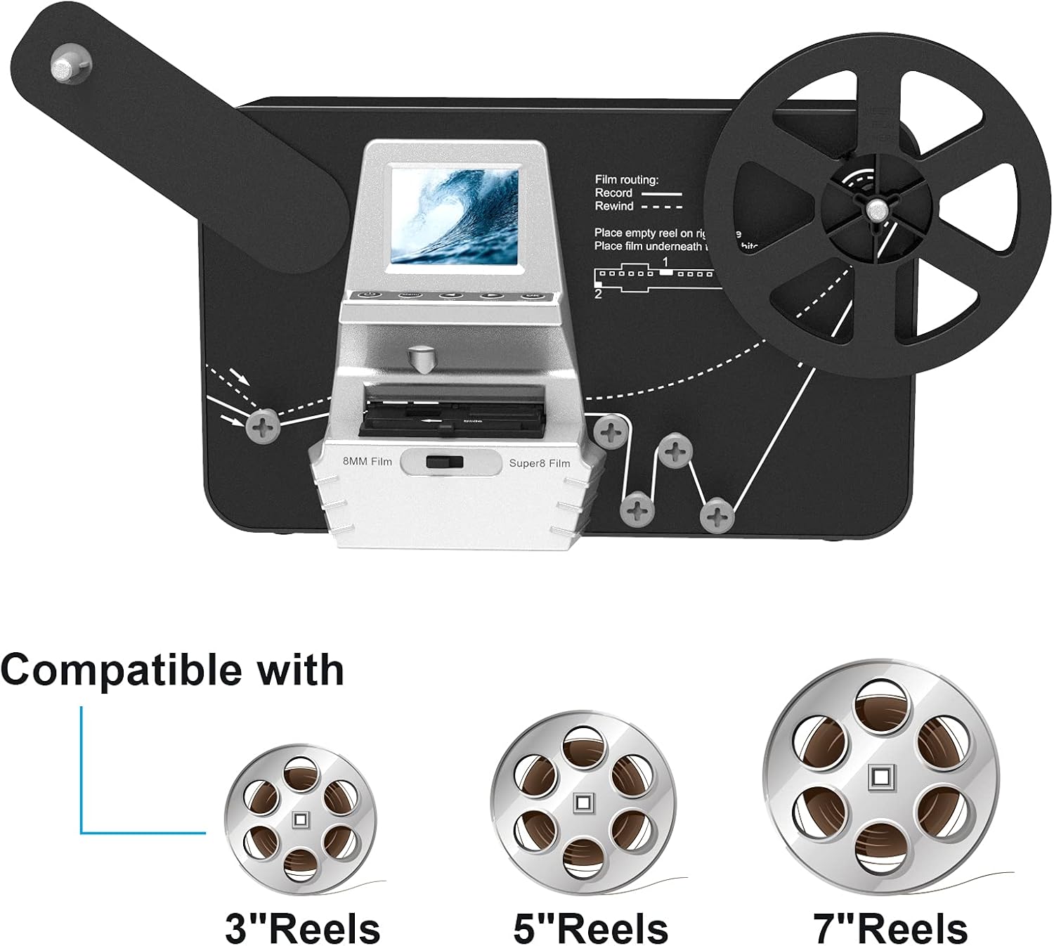 8mm Super 8 Film Scanner Converter with 2.4 LCD Q790123