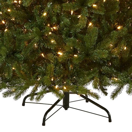 Pre-Lit Artificial Full Downswept Christmas Tree, Green, Dual Color LED Lights, 7.5 feet P910699