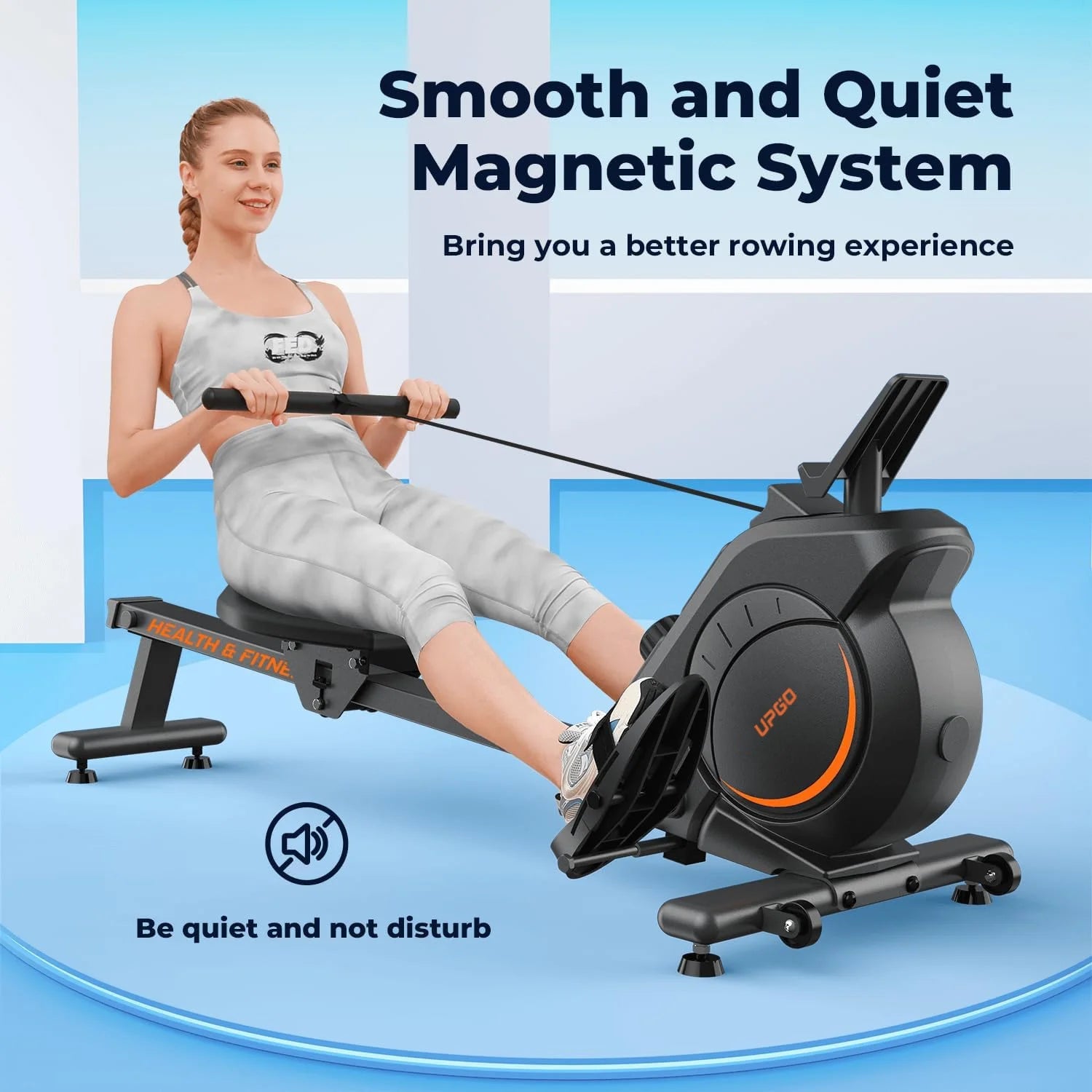 Magnetic Rowing Machine with 350lbs Weight Capacity W58324