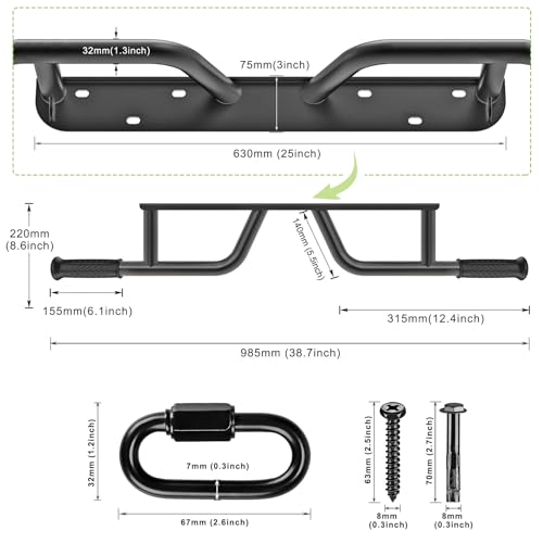 Heavy Duty Wall Mounted Pull Up Bar E436416