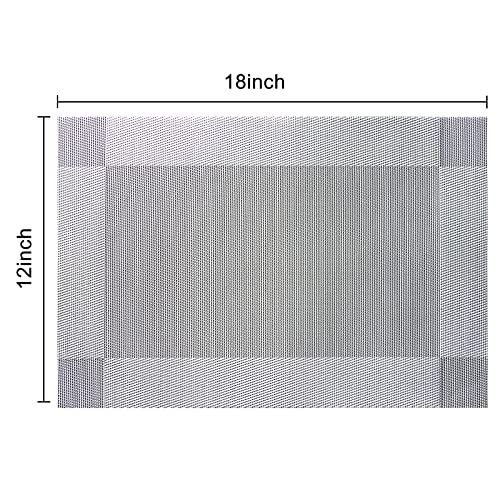Placemats Set of 6 Heat Resistant Woven PVC Placemats I5229