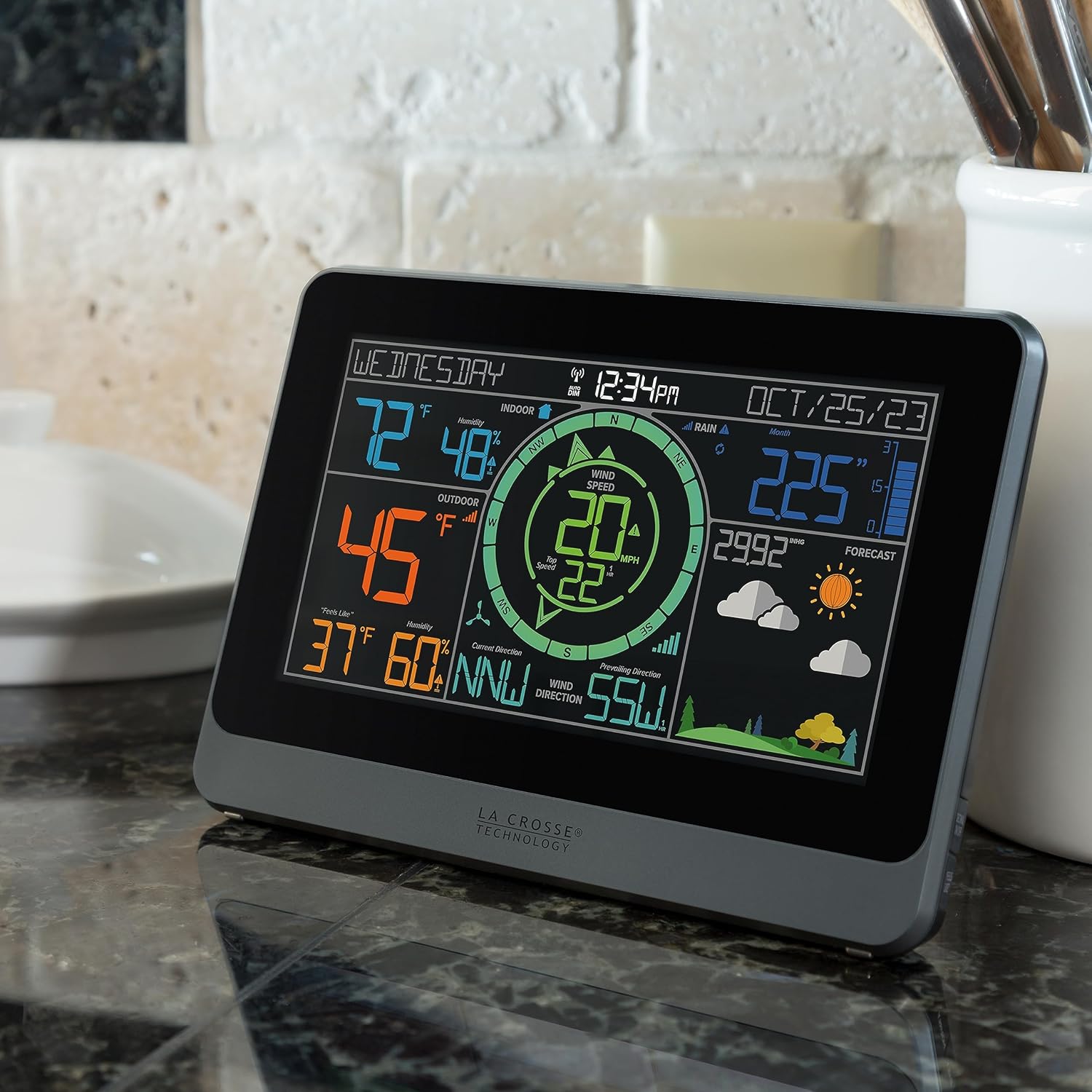 Wireless Color Weather Station with Cyclone Sensor B339