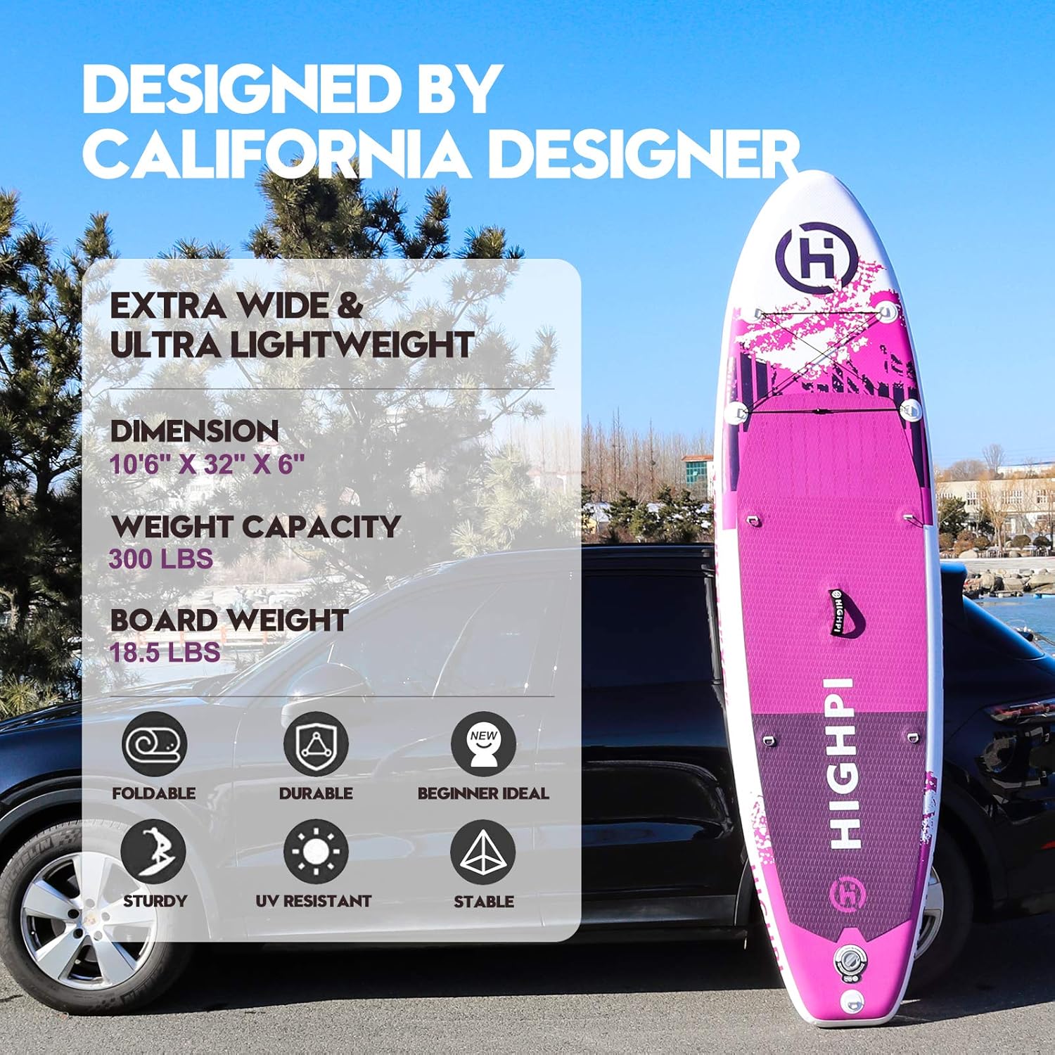 Inflatable Stand Up Paddle Board with Backpack, Pump, Paddle, Leash N55417