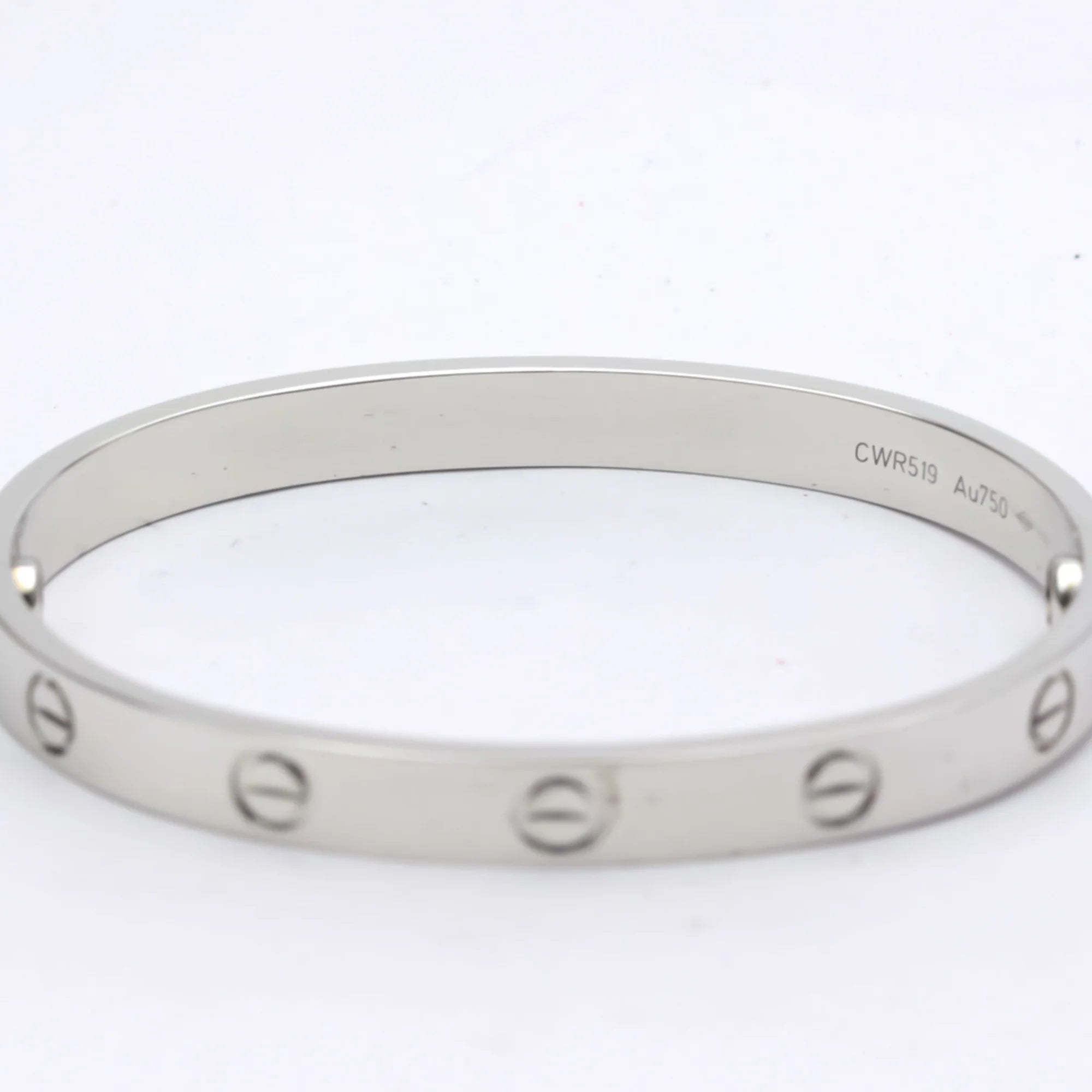 18K White Gold Love Bracelet Bangle B451060