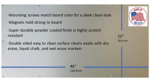 Metallic Silver 23x46 Magnetic Dry Erase Board H474411