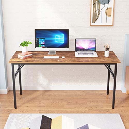 Teak Black Small Folding Desk S9758