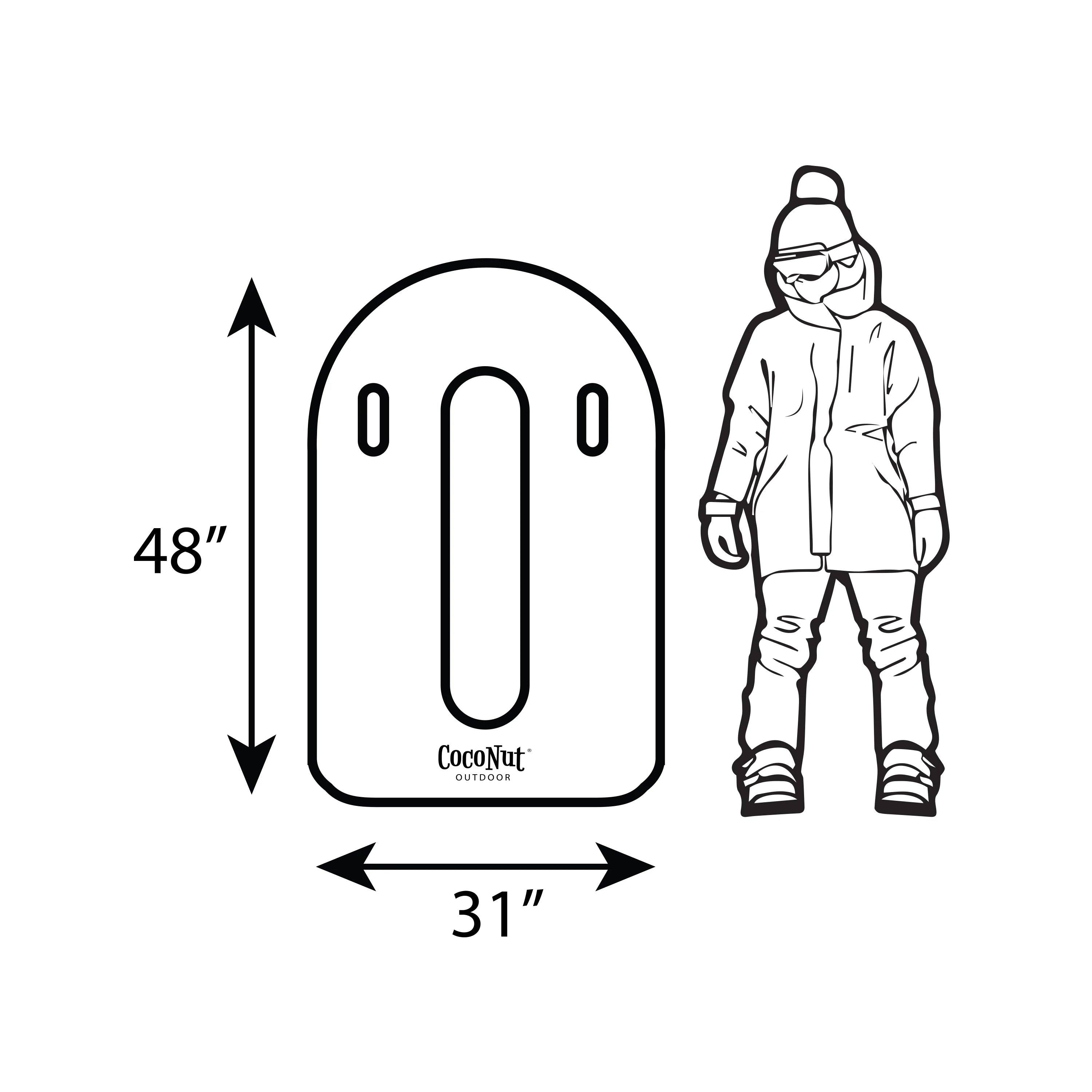 48" Inflatable Snow Sled with Handles P922522