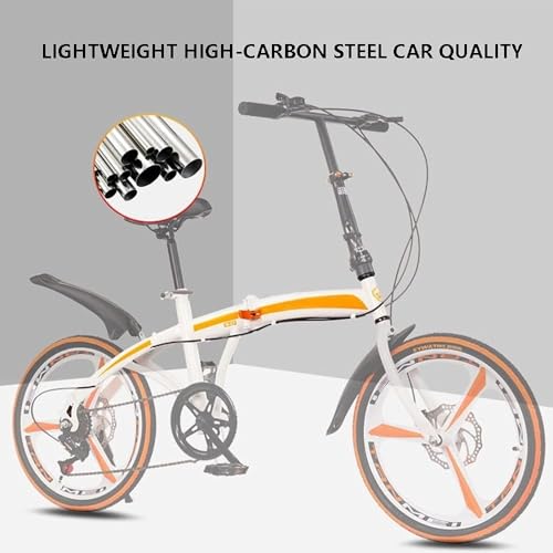 Folding City Bike 7-Speed Carbon Steel Bicycle K759370