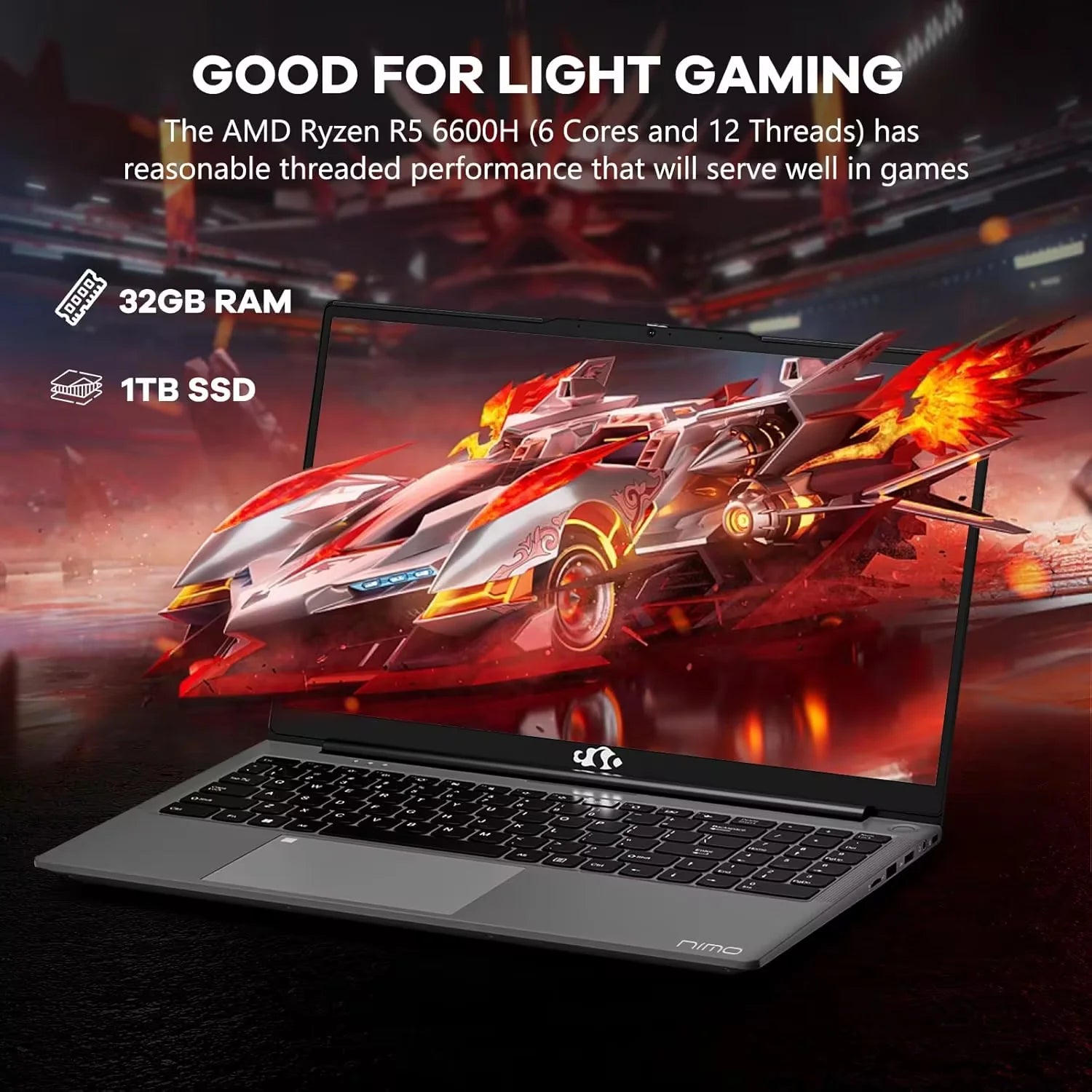 15.6" AMD Ryzen 5 32GB DDR5 1TB SSD FHD IPS Laptop Q94099