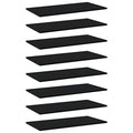 High Gloss Black 15.7"x7.9"x0.6" Wood Shelf Boards 8 pcs Y791219