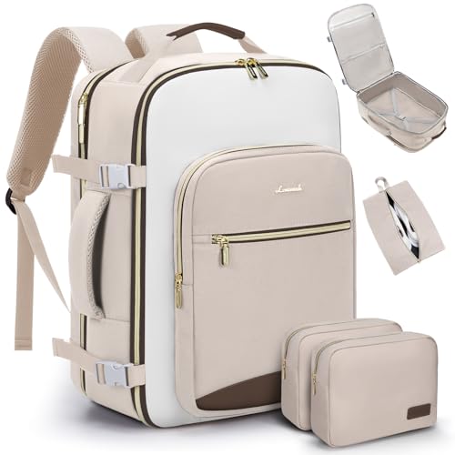 40L Carry on Backpack with 3 Packing Cubes, Waterproof Travel Bag M526