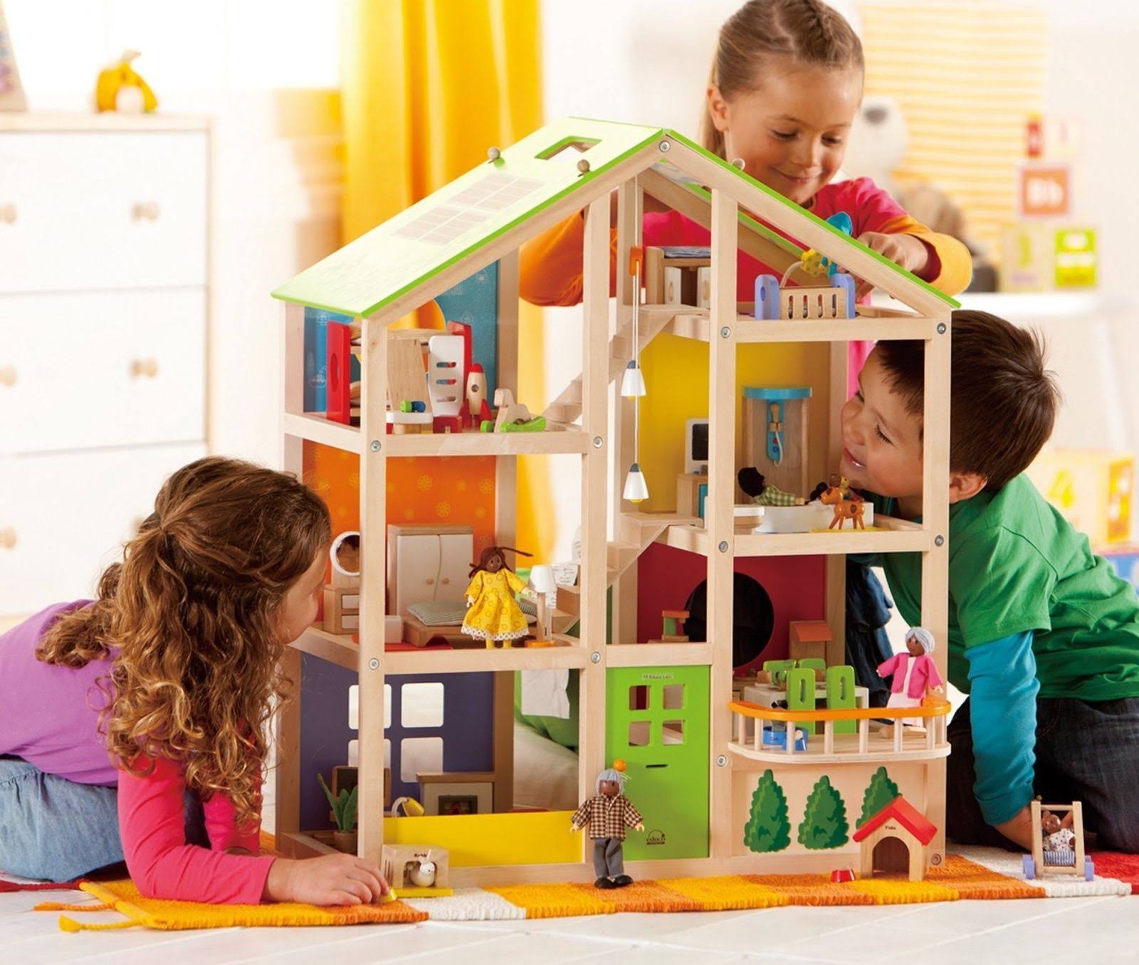 3 Story Wooden Dollhouse N288405