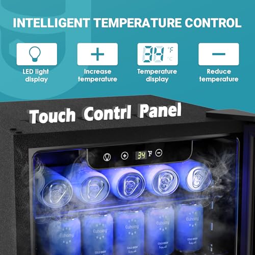 100 Can Beverage Refrigerator Mini Fridge with Glass Door, 2.7 cu.ft M836