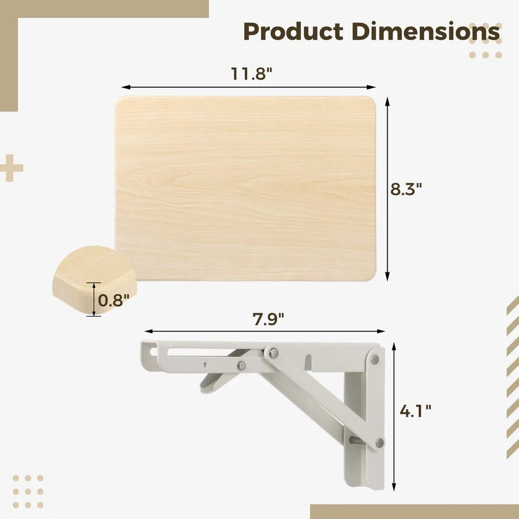 Heavy Duty Wooden Wall Mounted Folding Shelf Z93852