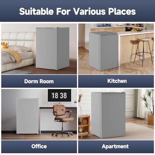 4.3 Cu.Ft Mini Fridge with Freezer, Single Door, Black H3725
