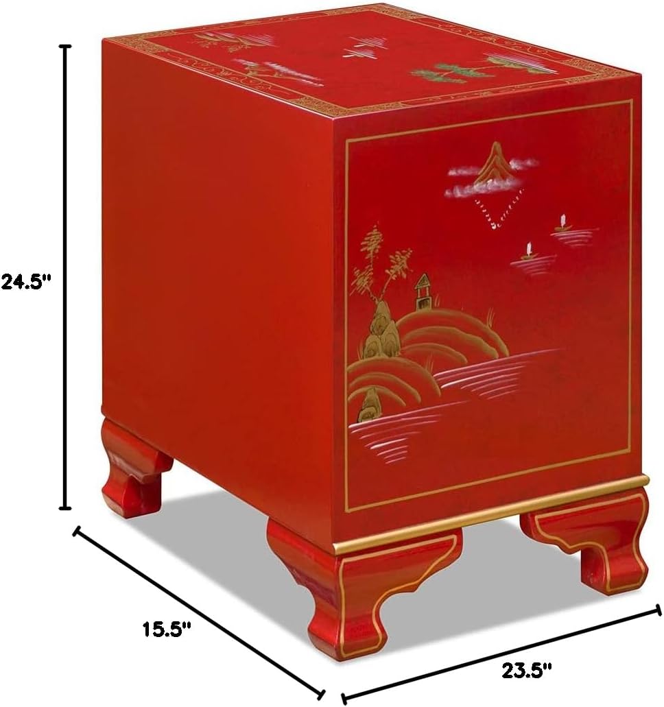 Red Accent Cabinet Z75708