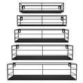 Black Floating Shelves Set of 5 H695