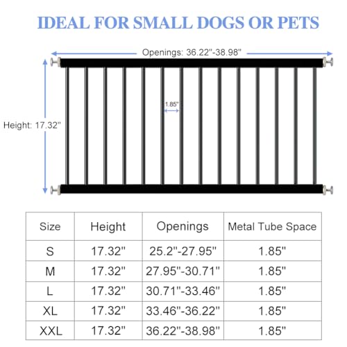 White 33.46"-36.22" Width Low Metal Dog Gate A937664