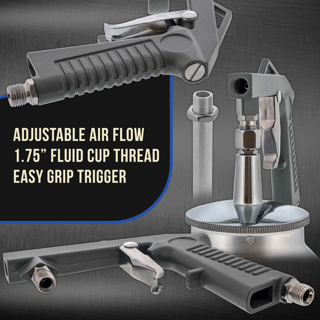 Undercoating Spray Gun with Regulator & Suction Feed Cup Y6454