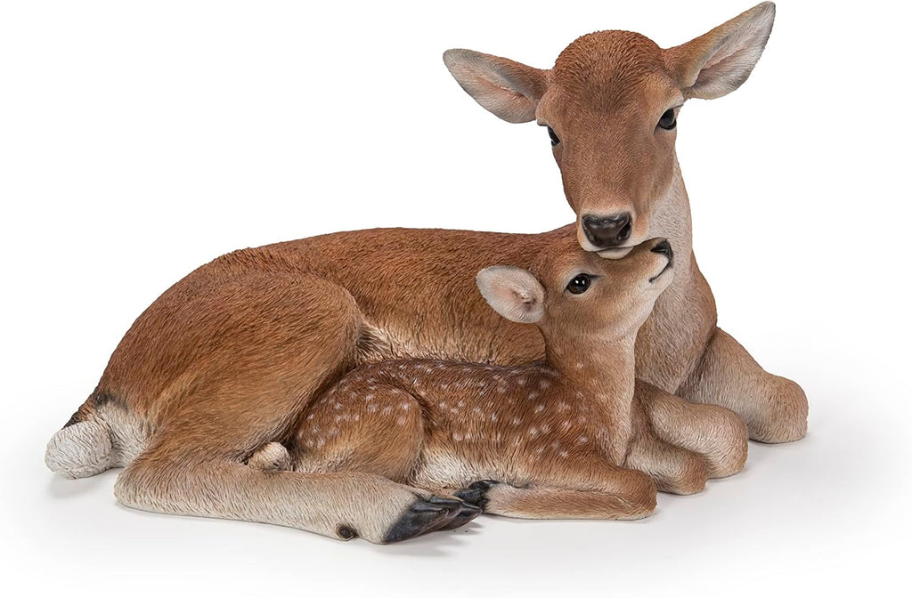 Cuddling Mother and Baby Deer Garden Statue G93789