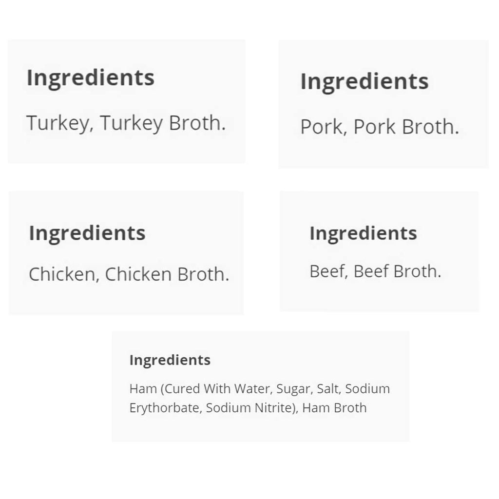15 Ounce Can Variety Pack of 5 Pureed Meat X335