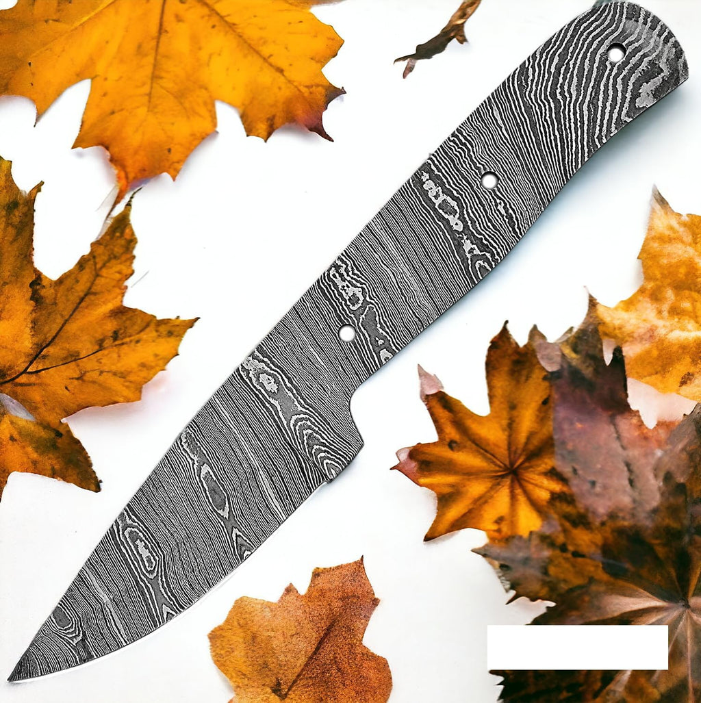 Damascus steel Full Tang Blank Blade Knife O840887