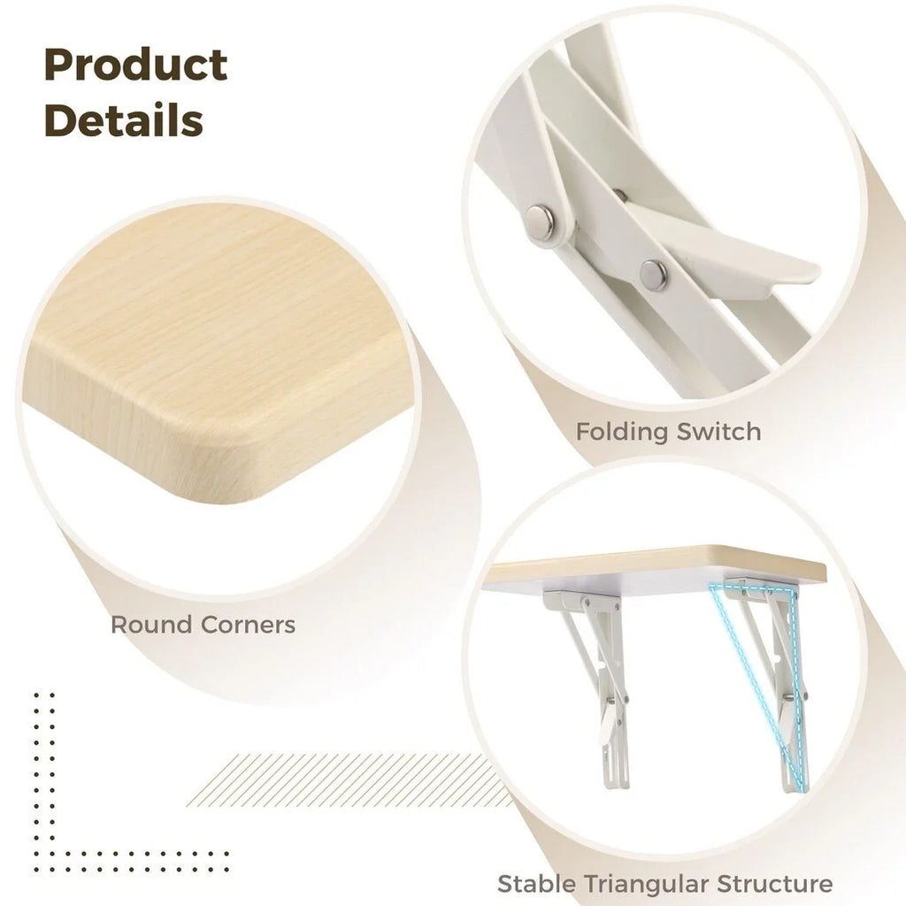 Heavy Duty Wooden Wall Mounted Folding Shelf Z93852