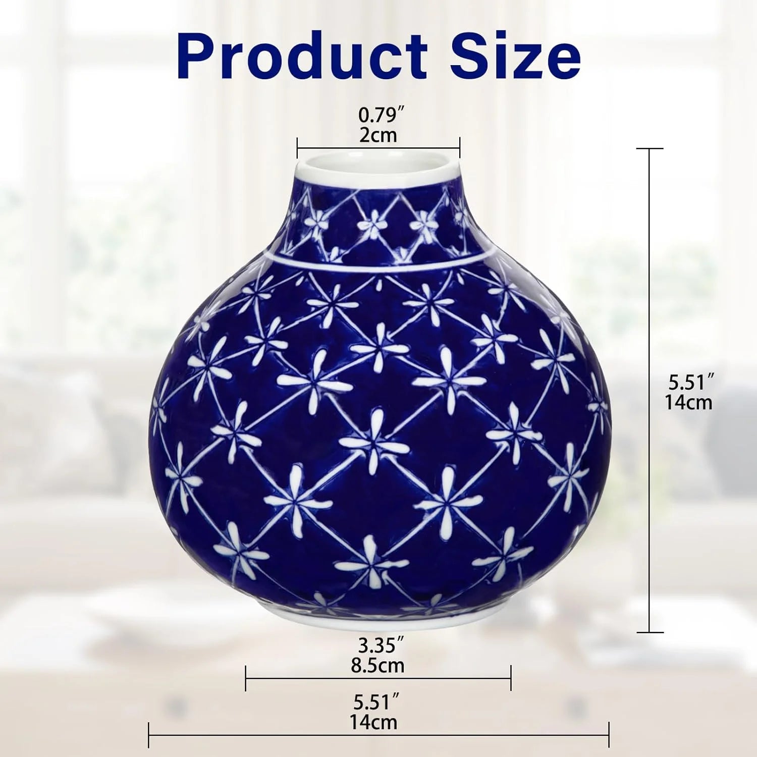 Blue and White Porcelain Ceramic Vases A83247