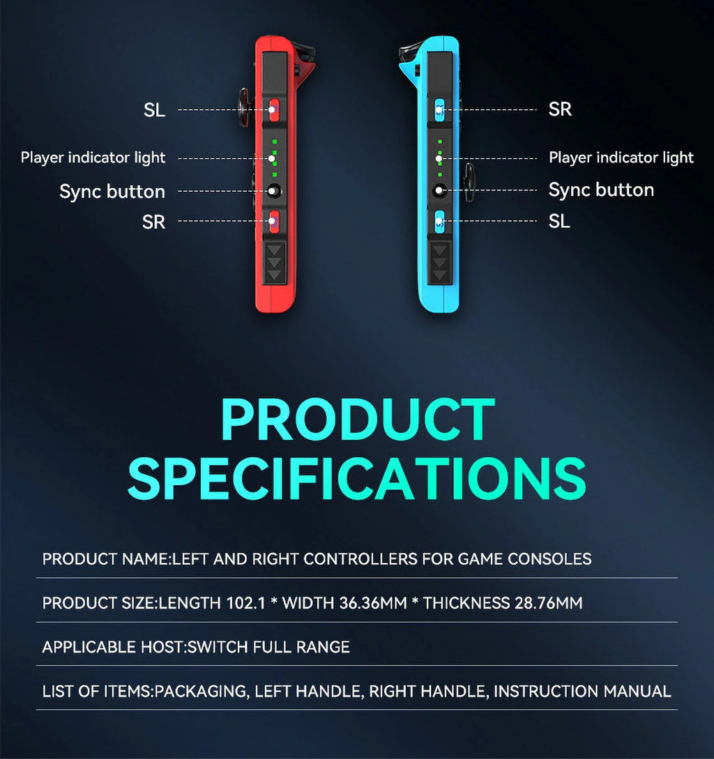 Blue-Red Wireless Bluetooth Controller for Nintendo Switch O99456