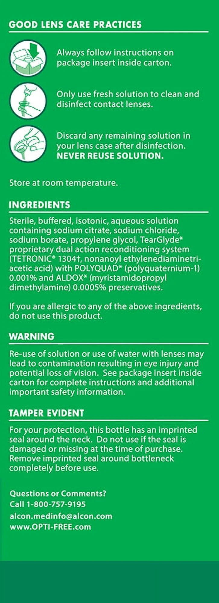 10 fl oz Contact Lens Solution P24129