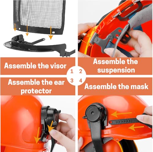 Chainsaw Helmet with Face and Hearing Protection G833868
