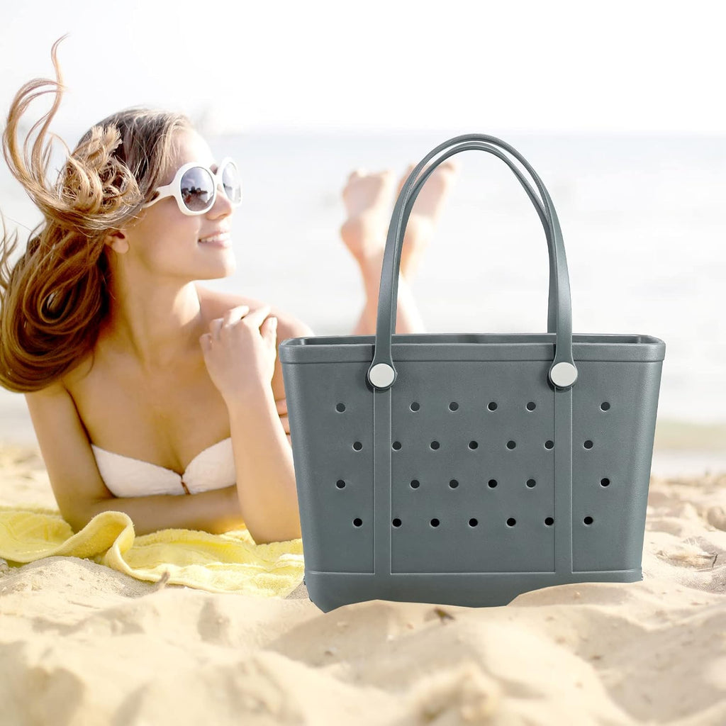 Large Rubber Beach Bag Tote F2124