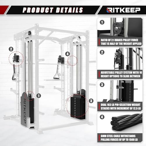 Smith Machine with 320lb Weight Stack C636